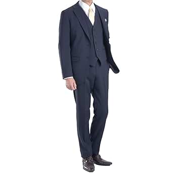Amazon.co.jp: [MARUTOMI] スリーピーススーツ メンズ 洗える